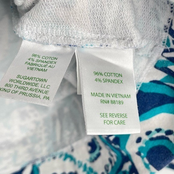 Lilly Pulitzer Resort Coastal Grandma Turquoise Elephant Full Zip Hoodie Small - Picture 6 of 11